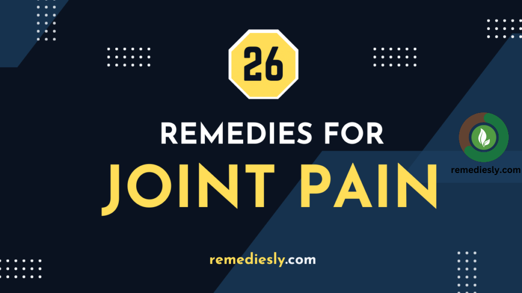 joint pain remedies